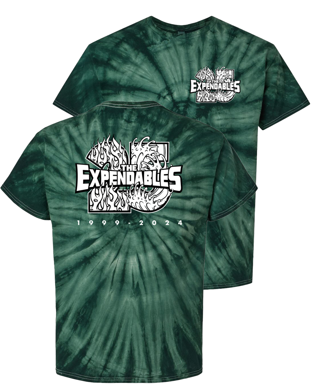 25yr Anniversary Tee (Forest Green Tie Dye)