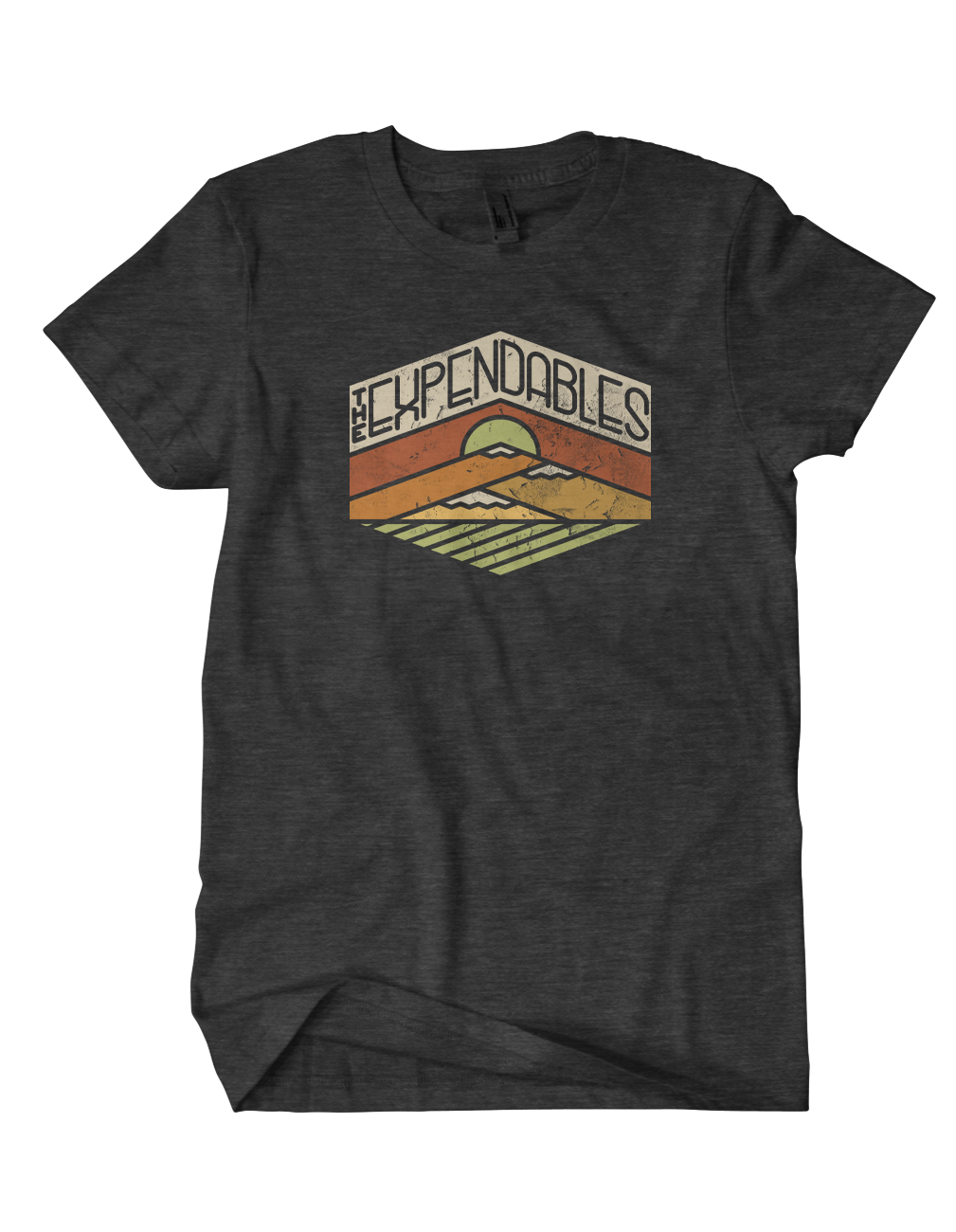 Mountain Range Tee (Heather Black)